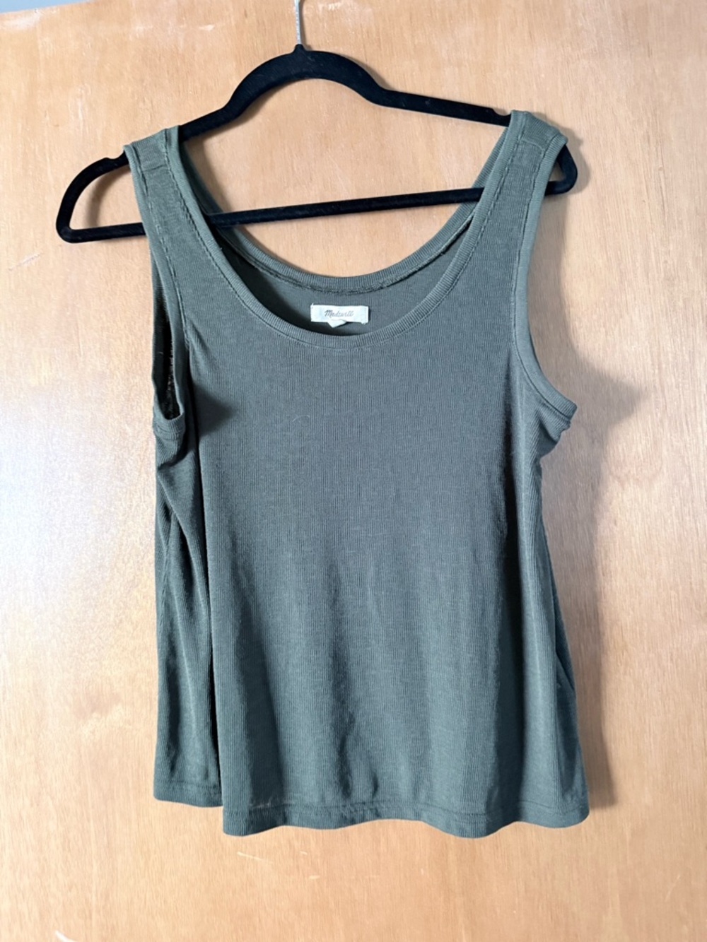 Madewell Olive Green Scoop Neck Tank Top